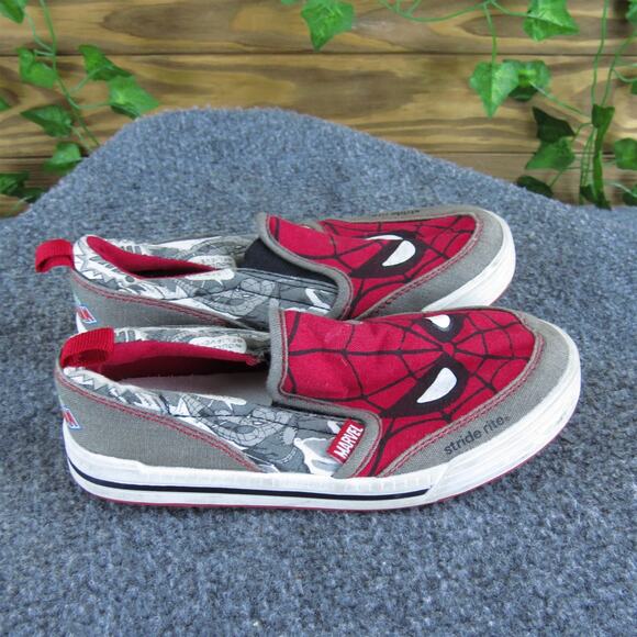 Stride Rite Boys Sneaker Spider-Man Sz‎ T 12.5 Medium Gray Fabric Slip On - Picture 3 of 5